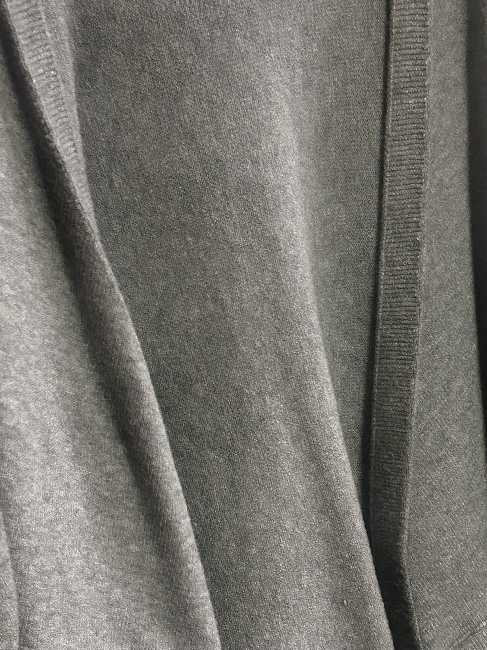 Made in Italy Cozy Open-Front Gray Knit Cardigan - Picture 5 of 8